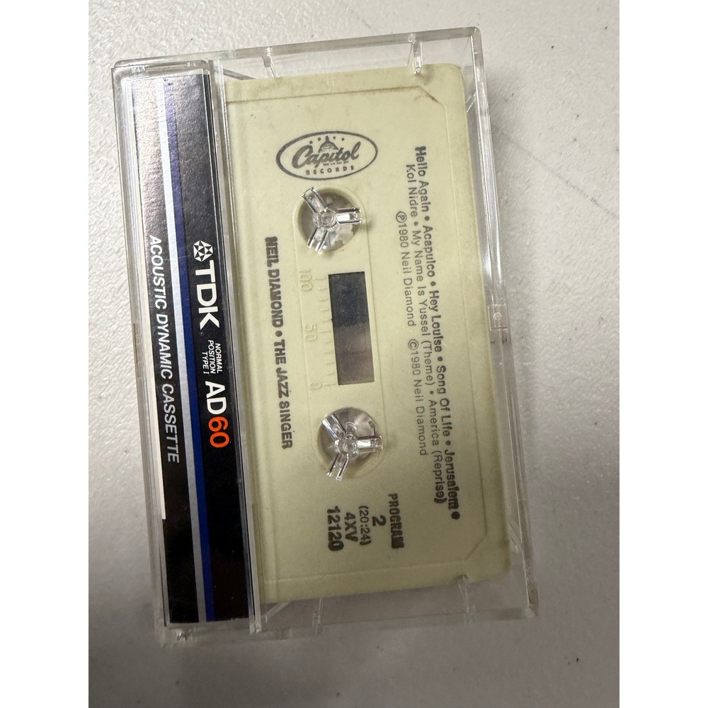Neil Diamond The Jazz Singer Cassette Tape 1980 Capitol Records Soundtrack AD60